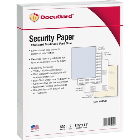 Docugard Paper, Security, 2Ptcbls, Be Pk PRB04544